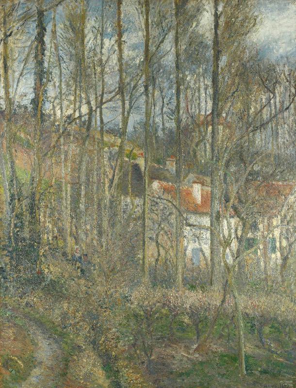 The Cote des Boeufs at L Hermitage, Camille Pissarro